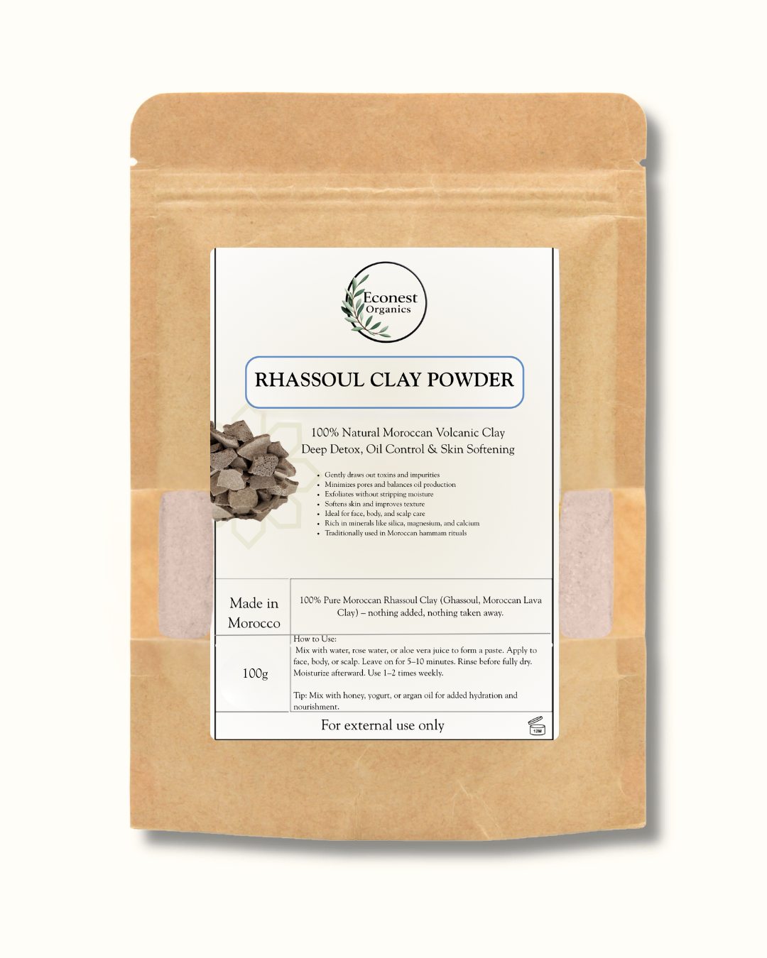 Rhassoul Clay (Ghassoul, Moroccan Lava Clay)