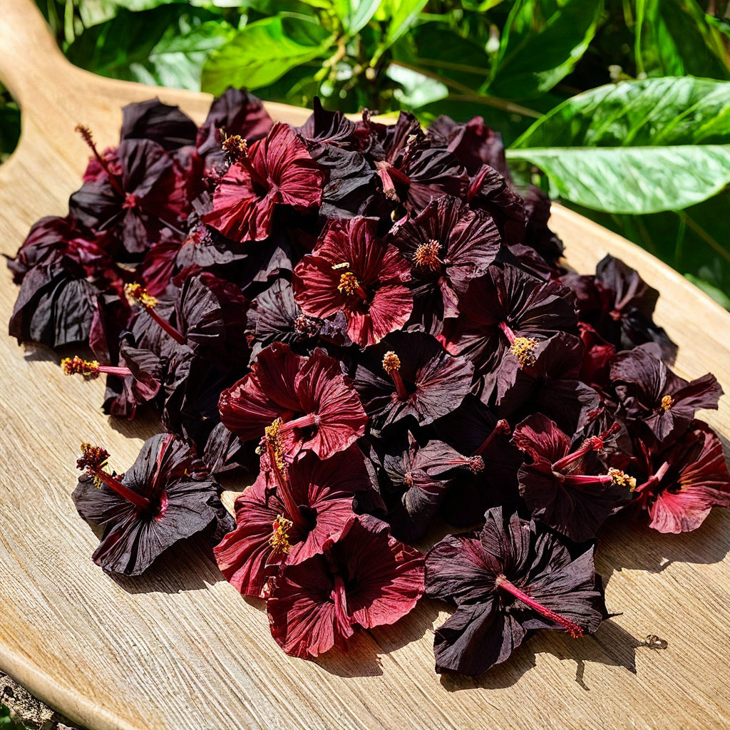Premium Hibiscus Flower for Infusions, Iced Tea, Dried Hibiscus Flowers, Bissap Draining Detox 100g