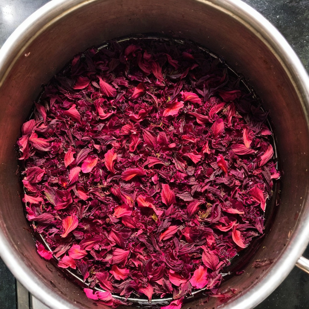 Premium Hibiscus Flower for Infusions, Iced Tea, Dried Hibiscus Flowers, Bissap Draining Detox 100g