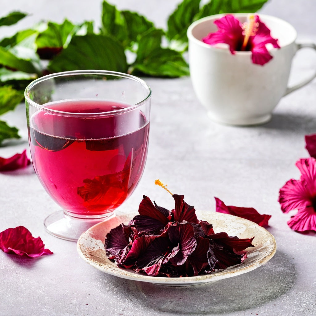 Premium Hibiscus Flower for Infusions, Iced Tea, Dried Hibiscus Flowers, Bissap Draining Detox 100g